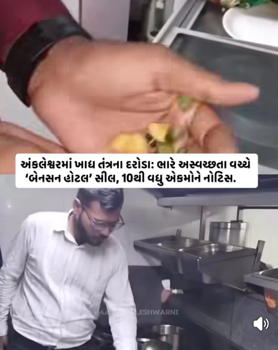 અંકલેશ્વર શહેરમાં ખાઘ તંત્ર નાં દરોડા