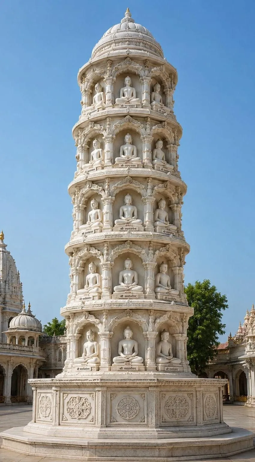 आशियाना जैन मंदिर में बनेगा 24 तीर्थंकरों की प्रतिमाओं वाला 35 फुट ऊंचा मानस्तंभ