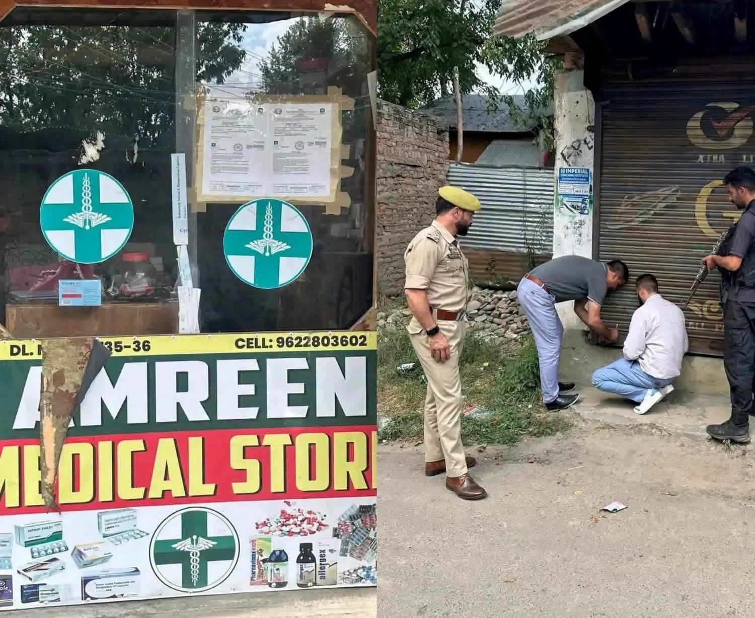 अनंतनाग पुलिस ने अचाबल में संयुक्त निरीक्षण के दौरान मेडिकल स्टोर को सील किया l