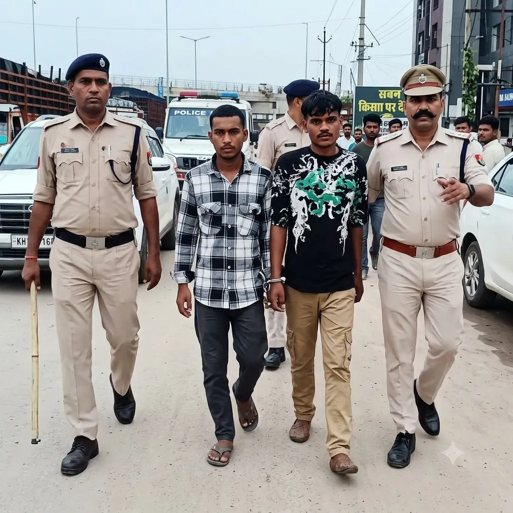 नेहरू नगर हत्या कांड: पुलिस ने आरोपियों का निकाला पैदल जुलूस, अपराधियों में खौफ का माहौल