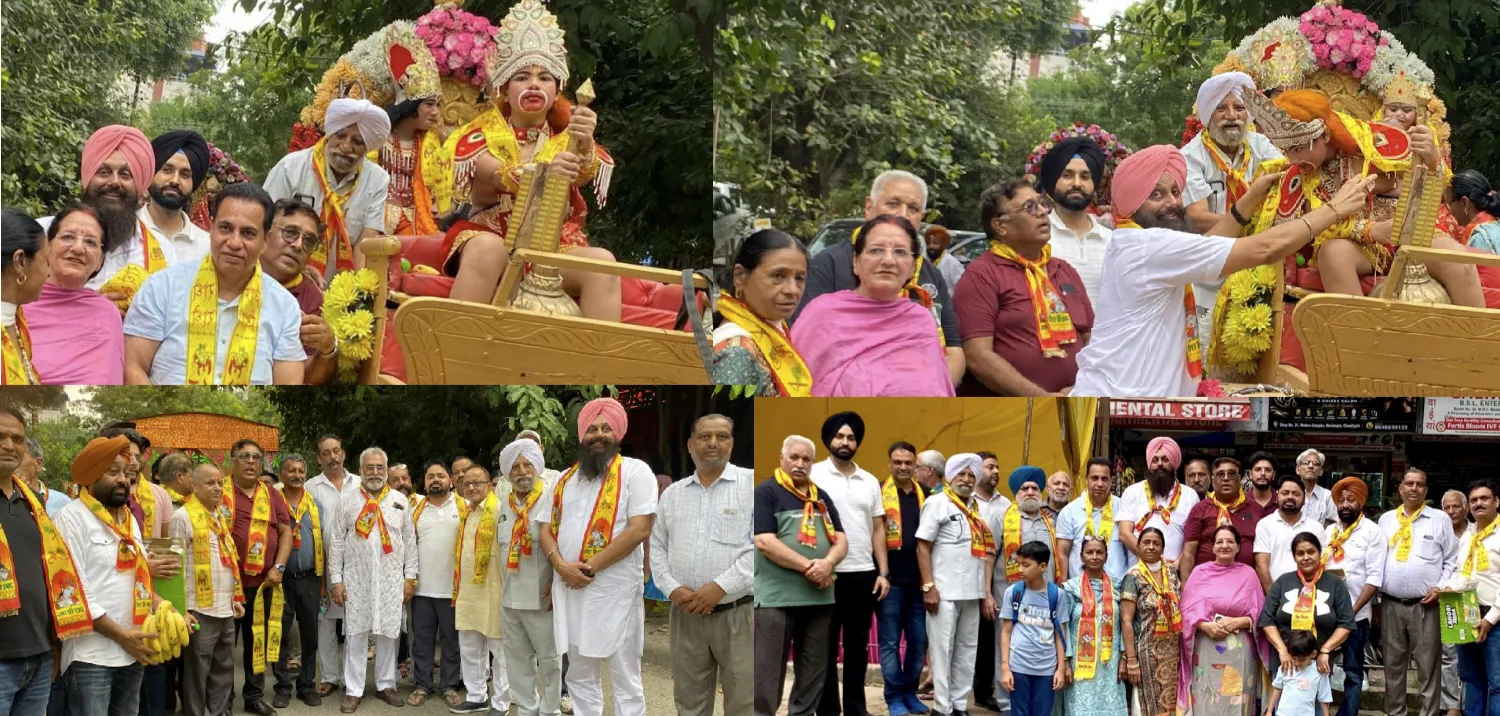 सुरजीत ढिल्लों के नेतृत्व में मनीमाजरा कांग्रेस ने श्री कृष्ण जन्माष्टमी की शोभायात्रा का किया जोरदार स्वागत