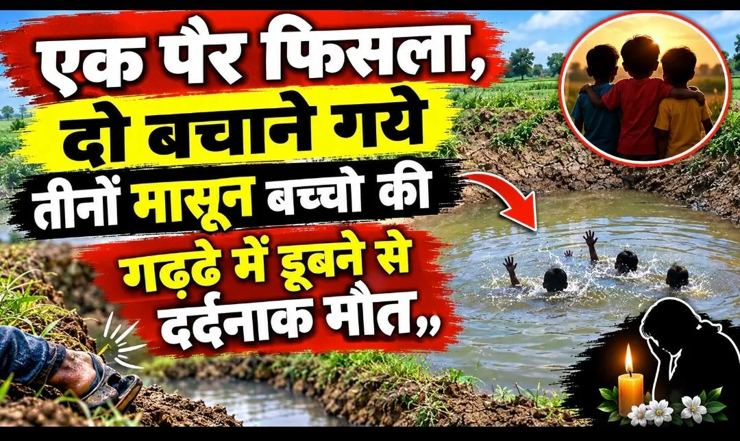 03 बच्चों की राजकीय मांडल स्कूल के पीछे गडडा नुमा तालाब में डूबने से मौत।