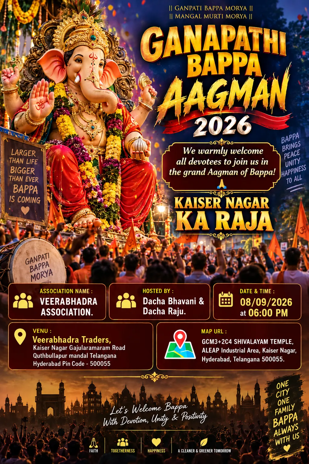 🚩 KAISER NAGAR KA RAJA GRAND AAGMAN 2026