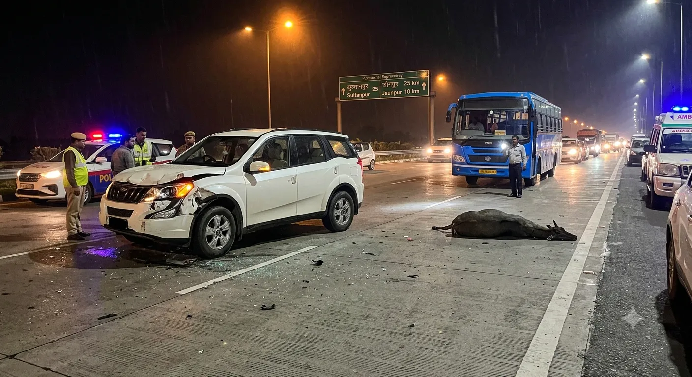 Stray Nilgai Menace Triggers Wave of HighSpeed Crashes on Purvanchal Expressway
SULTANPUR-JAUNPUR 
Image depiction only