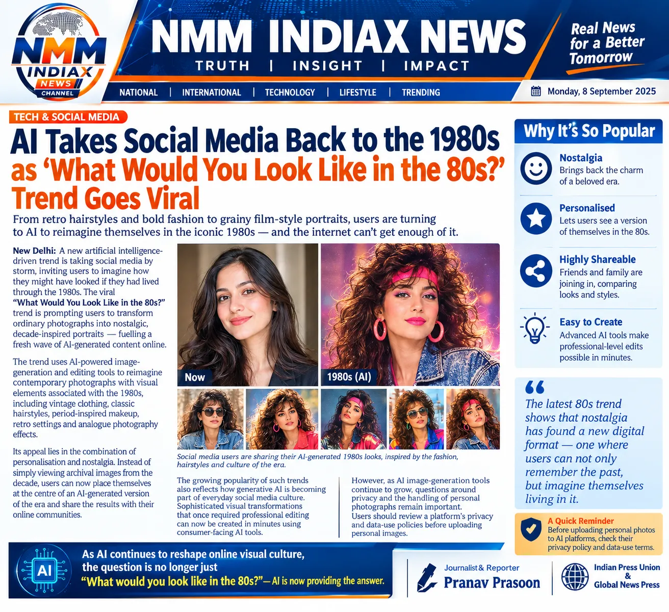 AI Takes Social Media Back to the 1980s as ‘What Would You Look Like in the 80s?’ Trend Goes Viral
