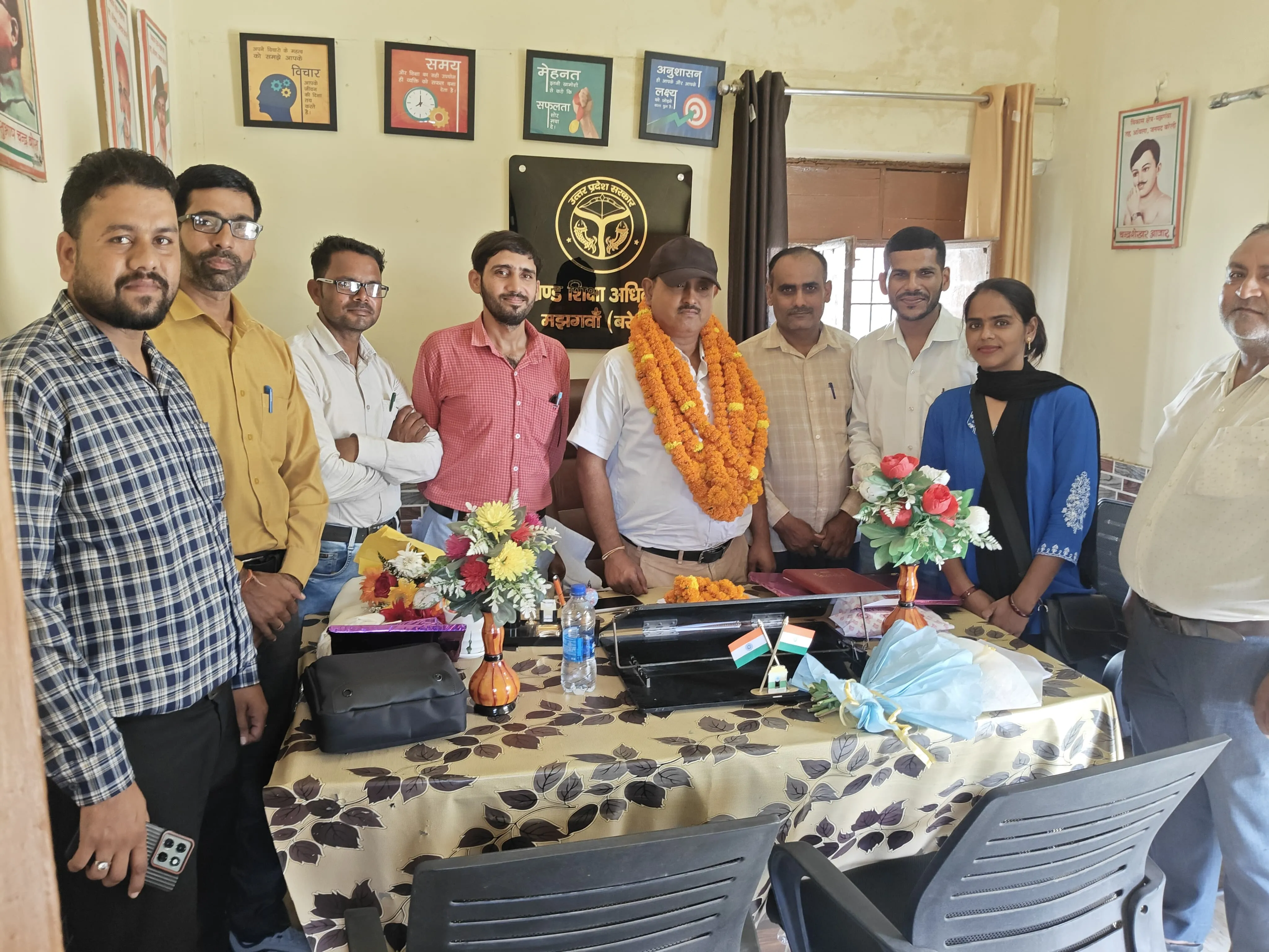 राजपुर कलां/ राष्ट्रीय शैक्षिक महासंघ इकाई मझगवां के पदाधिकारियों  शिक्षकों ने नवागंतुक खंड शिक्षाअधिकारी का किया स्वागत