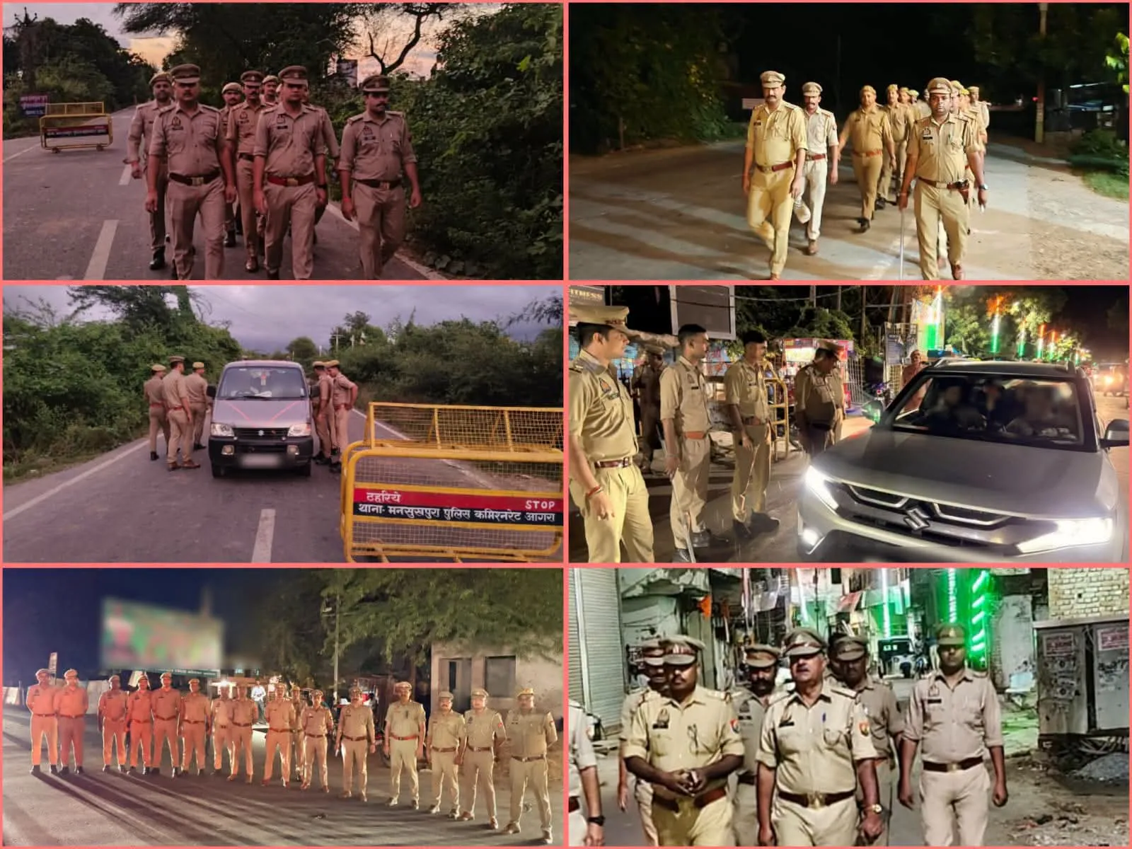 ब्रेकिंग न्यूज़ आगरा: कानून-व्यवस्था को लेकर पुलिस का पैदल गश्त अभियान