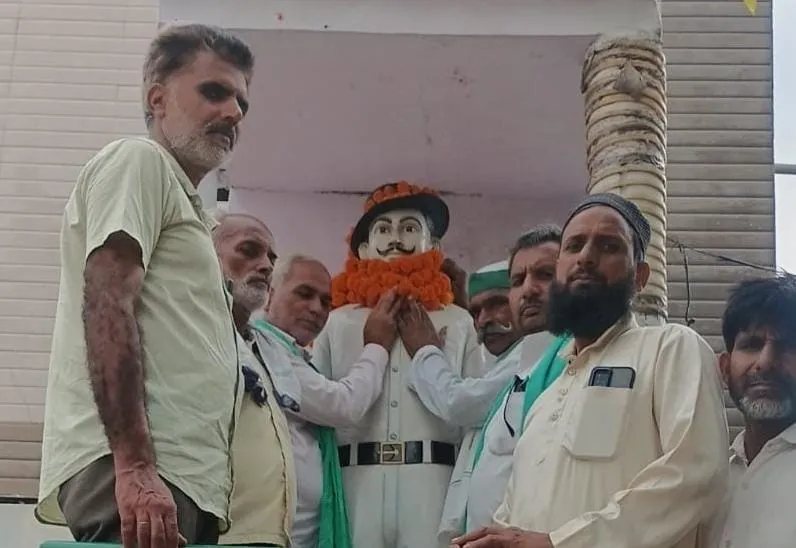 सम्भल में भाकियू असली ने मनाई शहीद भगत सिंह की जयंती, उनके विचारों पर चलने का लिया संकल्प।