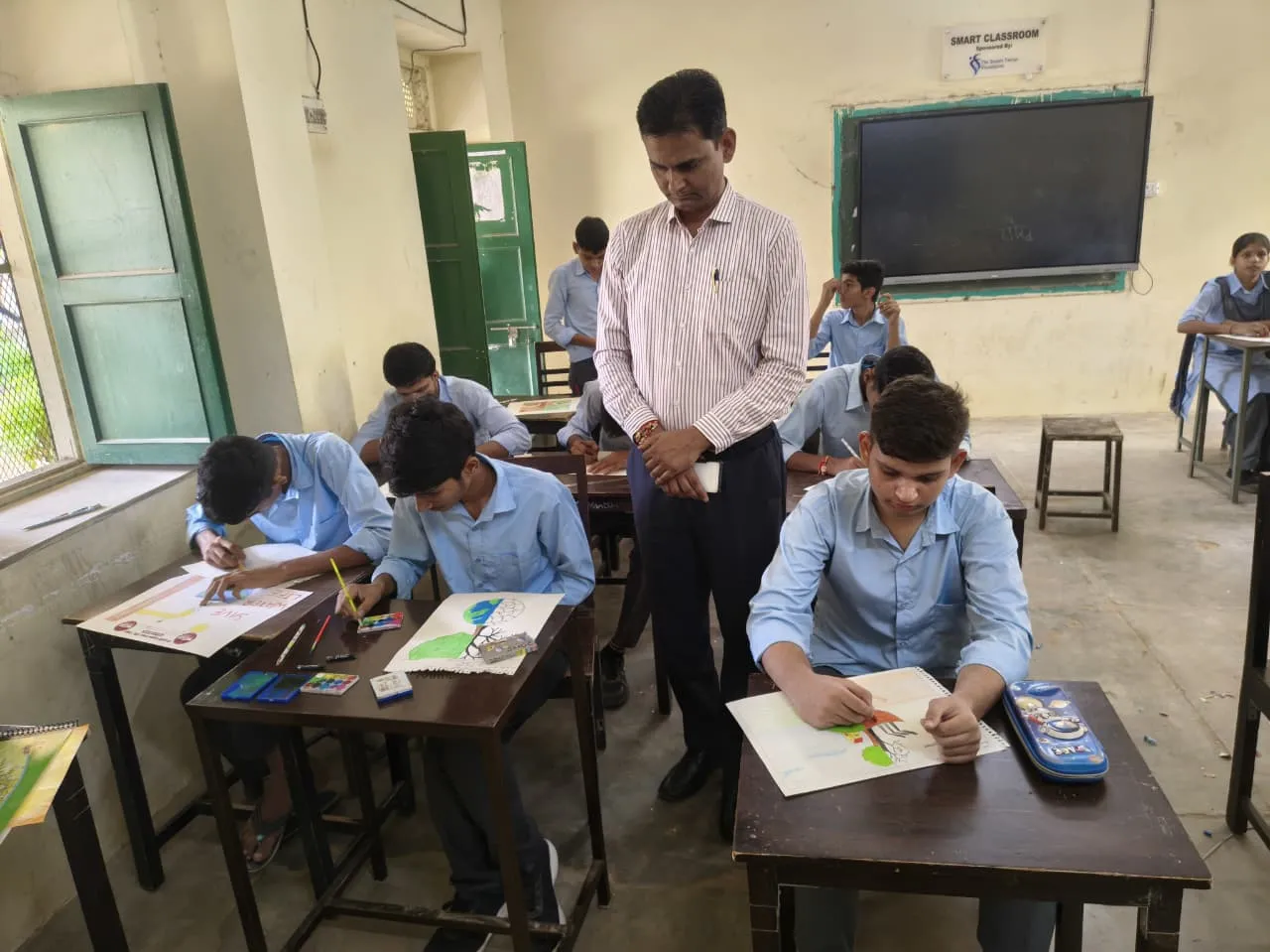 राजकीय बधिर विद्यालय जयपुर में चित्रकला प्रतियोगिता का आयोजन  -