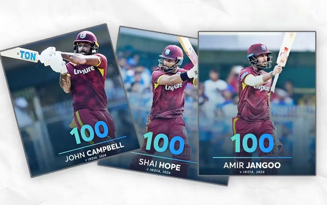 Caribbean Storm Hits Barsapara: Campbell, Hope, and Jangoo Smash Historic Centuries Against India