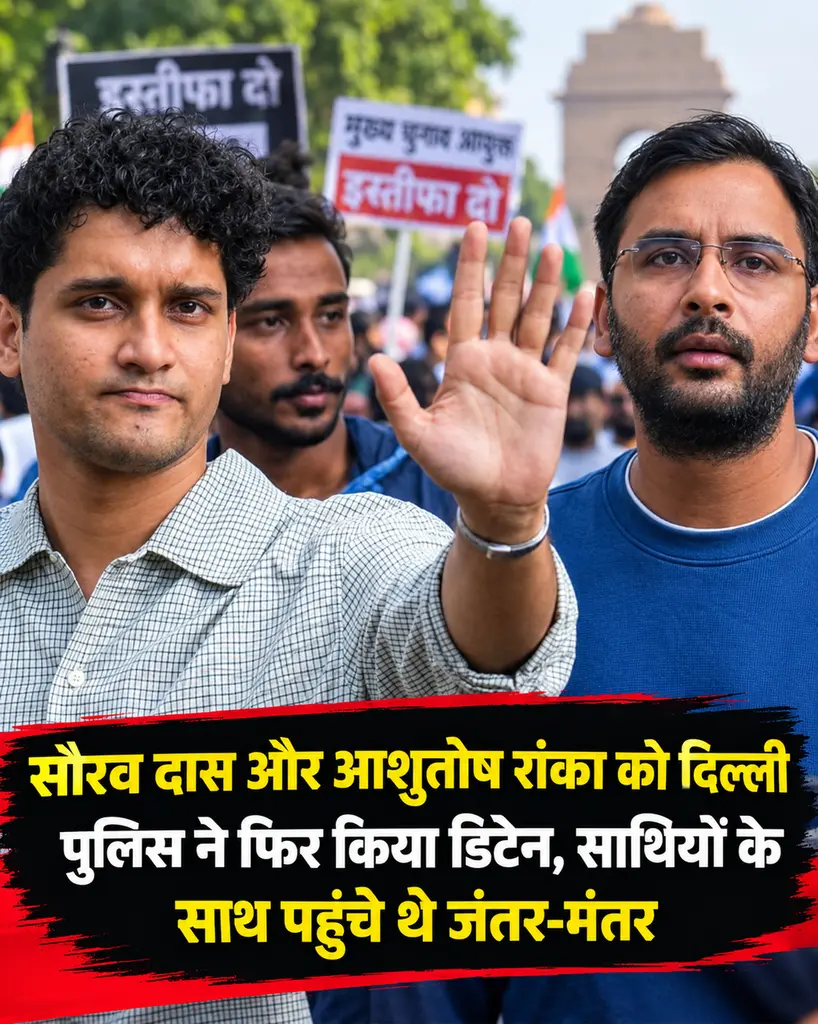 ब्रेकिंग न्यूज़ जंतर-मंतर पर प्रदर्शन के दौरान CJP नेता सौरव दास और आशुतोष रांका हिरासत में