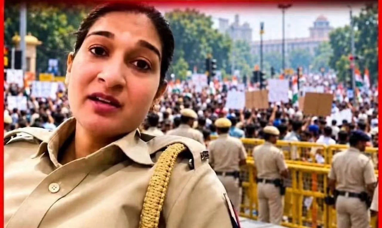 Thak gaye delhi police mahila karmi