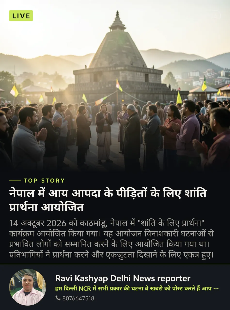 नेपाल में आय आपदा के पीड़ितों के लिए शांति प्रार्थना आयोजित