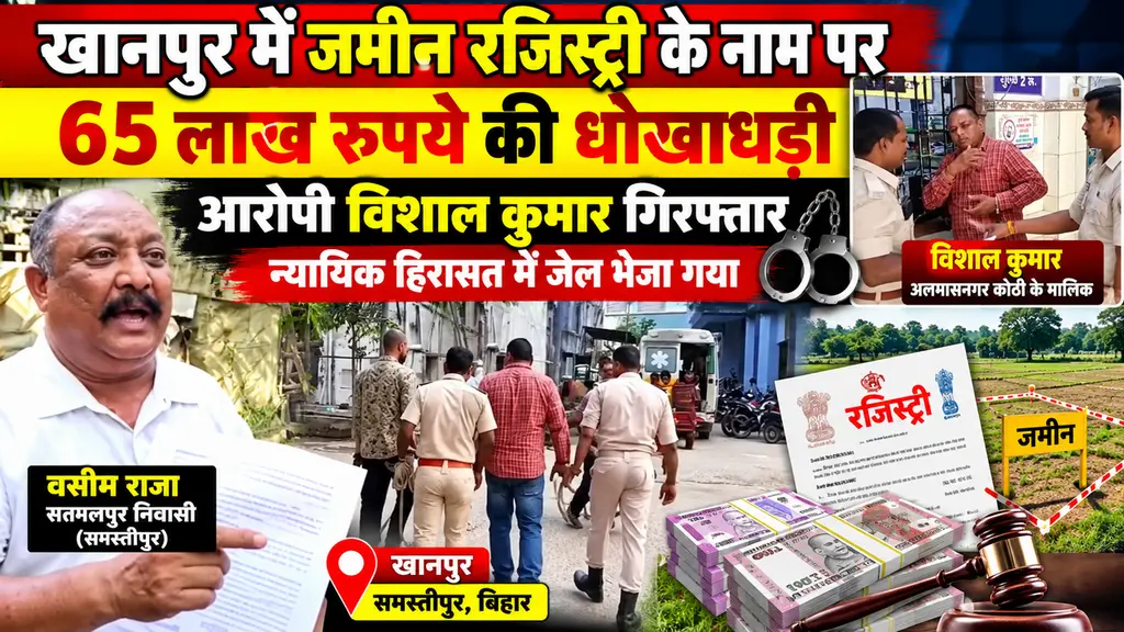 समस्तीपुर के खानपुर में 65 लाख रुपये के जमीन विवाद पर वसीम राजा ने निष्पक्ष जांच की मांग