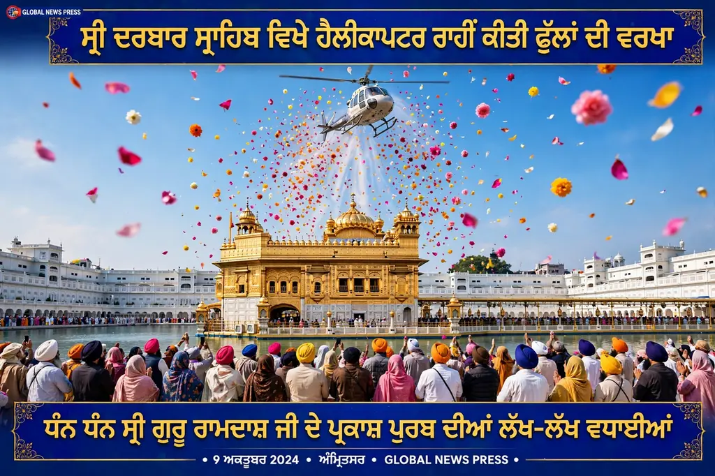 ਧੰਨ ਧੰਨ ਸ੍ਰੀ ਗੁਰੂ ਰਾਮਦਾਸ ਜੀ ਦੇ ਜੈ ਪ੍ਰਕਾਸ਼ ਪੁਰਬ ਦੀਆਂ ਲੱਖ ਲੱਖ ਵਧਾਈਆਂ ਅੰਮ੍ਰਿਤਸਰ ਸਾਹਿਬ ਵਿਖੇ ਬੜੀ ਧੂਮ ਧਾਮ ਨਾਲ ਮਨਾਇਆ ਜਾ ਰਿਹਾ ਚੌ