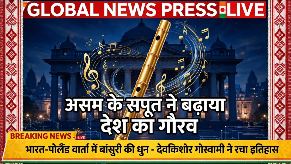* असम के लिए गर्व का क्षण: भारत-पोलैंड द्विपक्षीय वार्ता में बांसुरी वादक देवकिशोर गोस्वामी ने बिखेरा सुरों का जादू*