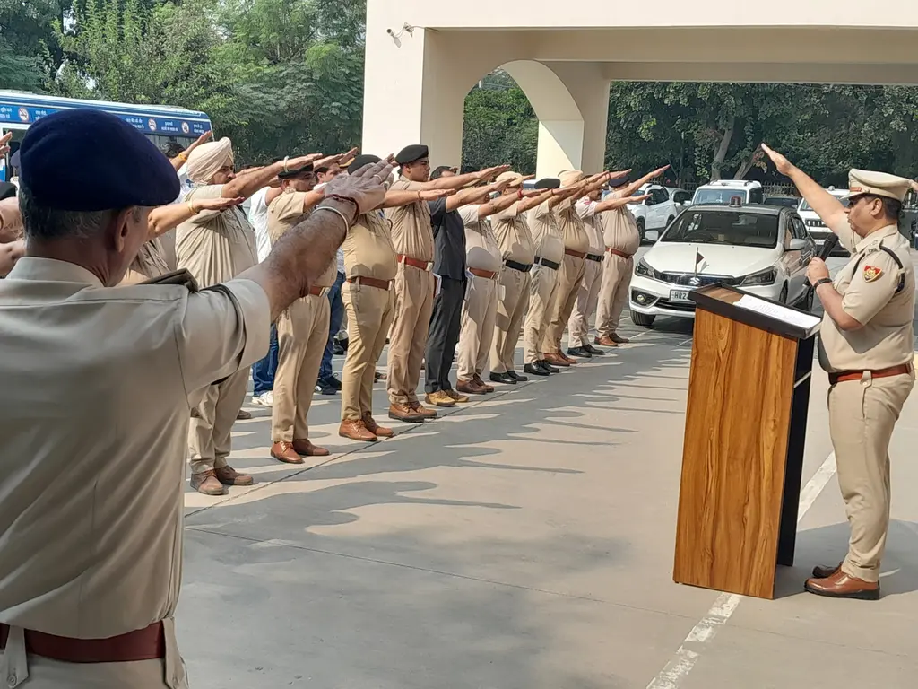 सिरसा पुलिस ने राष्ट्रीय एकता दिवस पर ली एकता, अखंडता और सुरक्षा बनाए रखने की शपथ